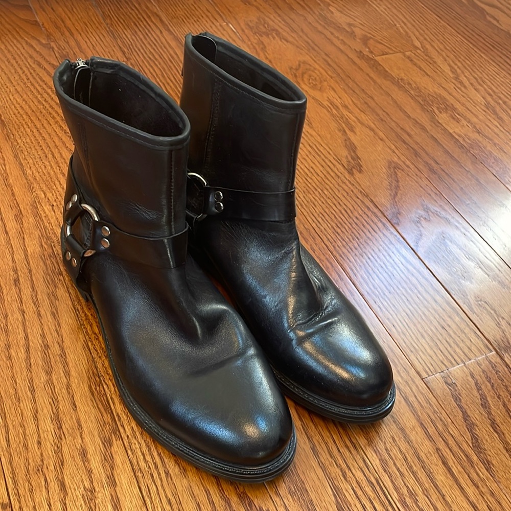 Avellini ~ Moto Harness EUR 39 Black Leather Short Boots